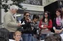 Marcha del da despus de la represin de la Plaza