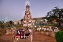El Poder Legislativo encendi el rbol de Navidad frente al Hospital Peditrico