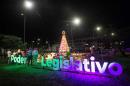 El Poder Legislativo encendi el rbol de Navidad frente al Hospital Peditrico