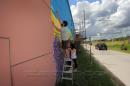 Mural colectivo en Resistencia