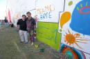 Chicos dejan su huella en el Mural de la Sarmiento